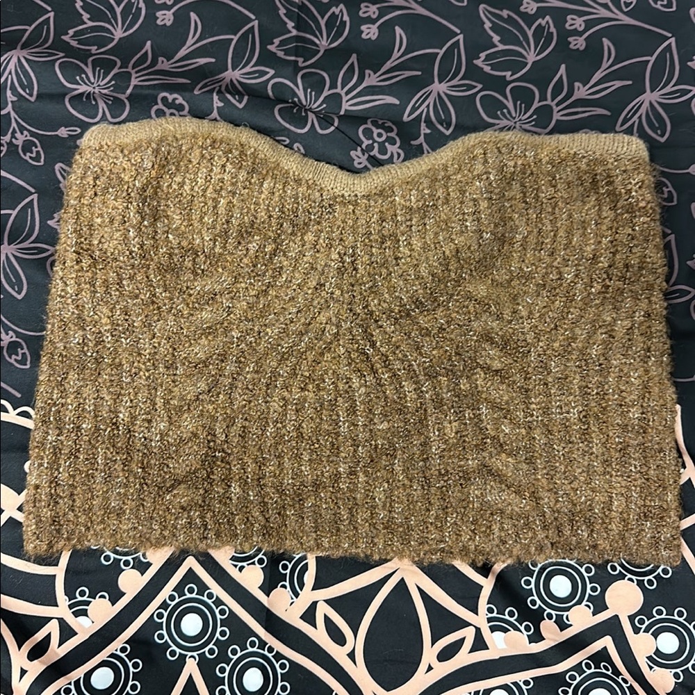 Cropped Sweater Tube Top
